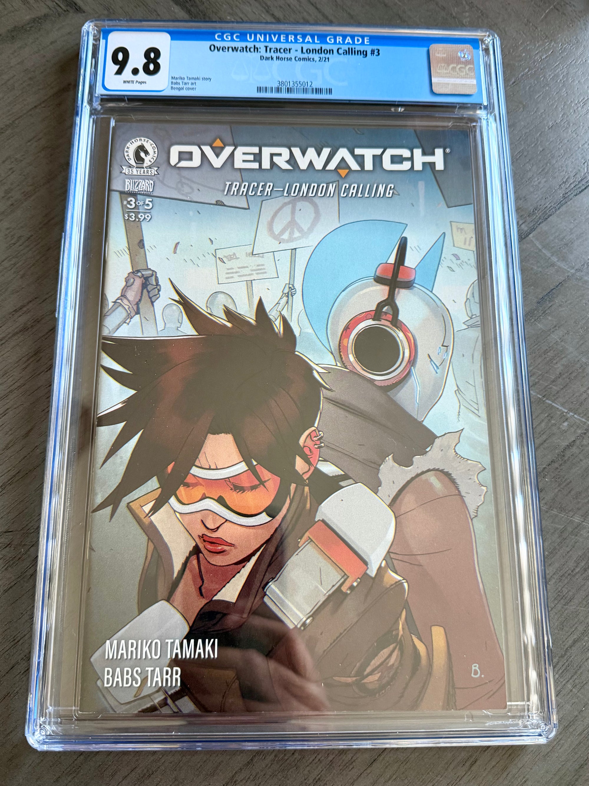OVERWATCH TRACER LONDON CALLING #3 CGC 9.8 WP Cover A Bengal Dark Horse 2020