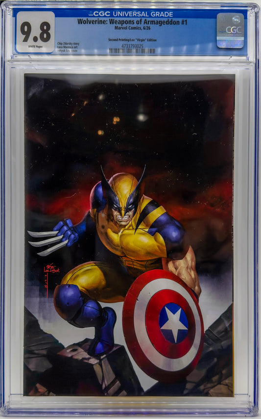 Wolverine Weapons of Armageddon #1 CGC 9.8 Lee Virgin 2nd Print Ratio Variant