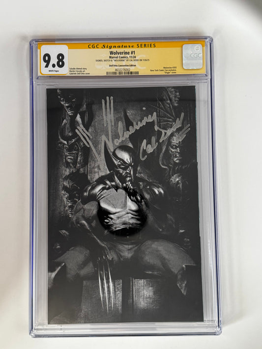 [Signed by Cal Dodd] Wolverine #1 CGC 9.8 Yellow Label Dell'Otto Exclusive NYCC B&W  Var