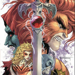 Comic book cover of THUNDERCATS #6 White Virgin Jams Fortress by Tyler Kirkham, SDCC exclusive, published by Jams Fortress Comics.