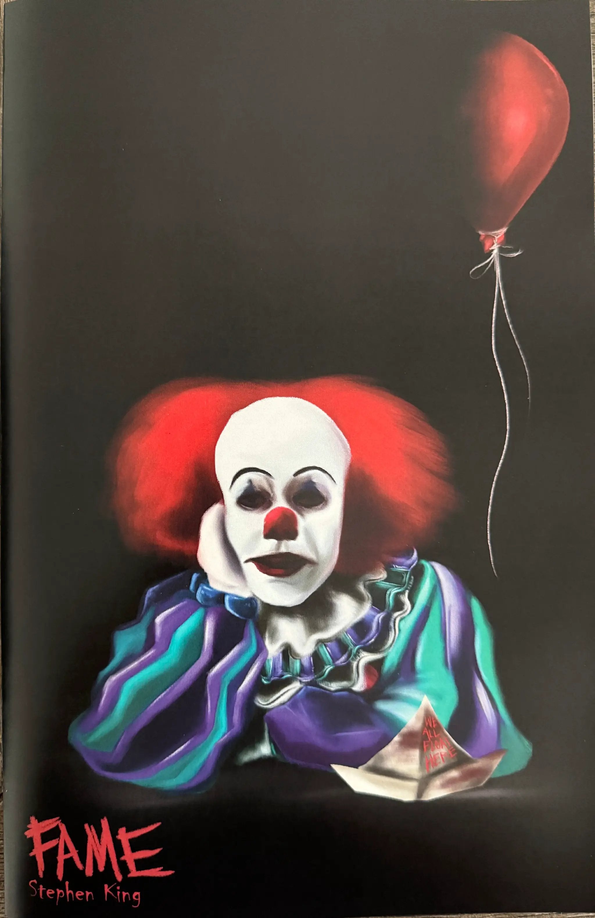 Comic book cover art for "FAME" by Stephen King, printed on virgin cardstock, featuring vibrant illustration by Sammii.
