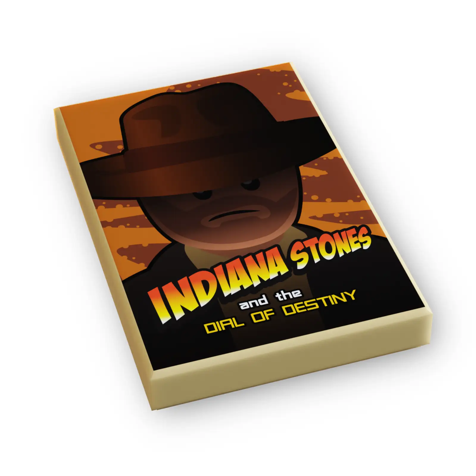 Indiana Stones, Dial of Destiny Movie Cover (2x3 Tile) for Minifigs by B3 Customs