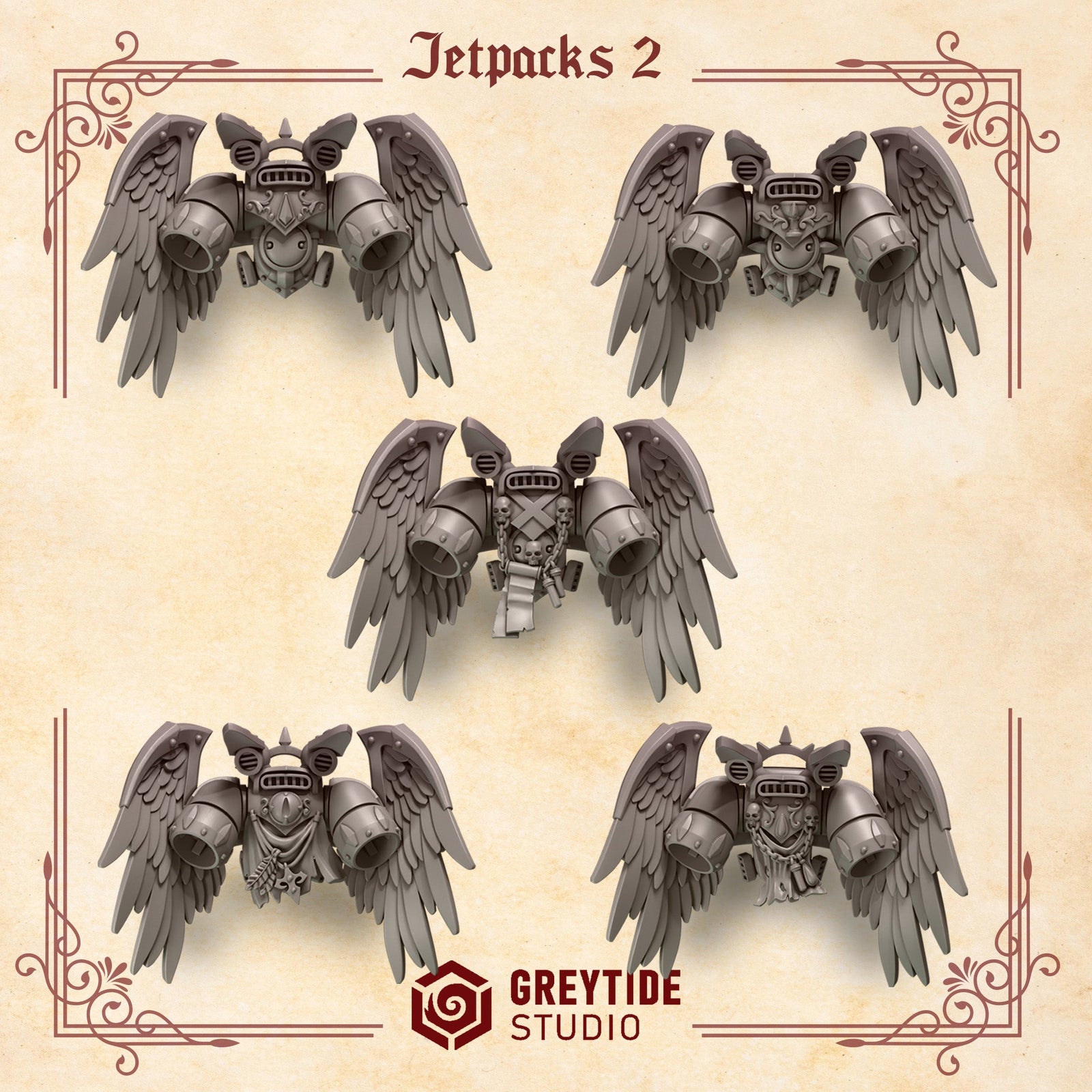 3d Printed Crimson Lords Jetpack Set by Greytide Studio