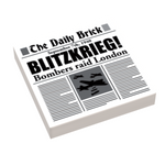 B3 Customs® Blitzkreig (London Invasion) WW2 Newspaper (2x2 Tile) by B3 Customs