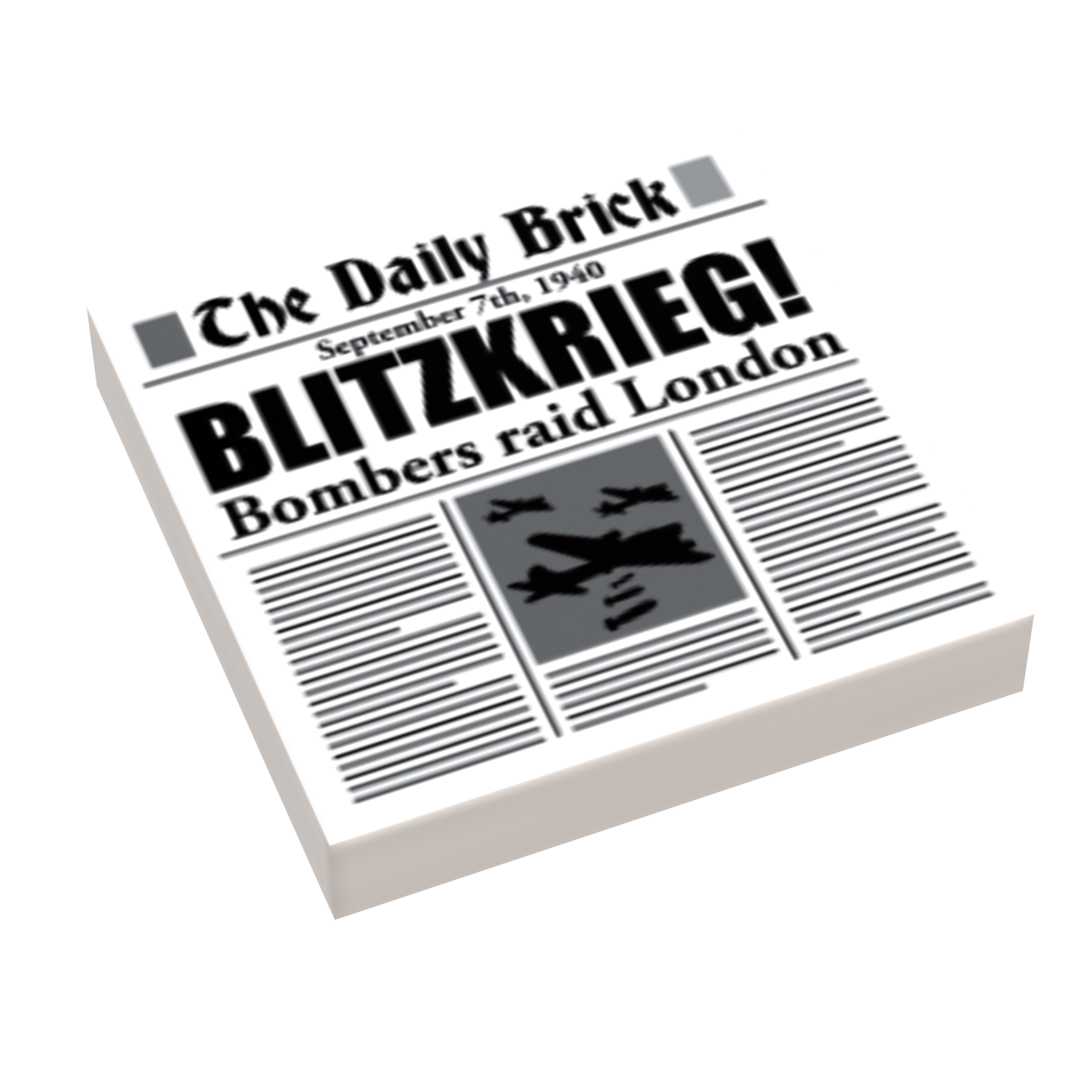 B3 Customs® Blitzkreig (London Invasion) WW2 Newspaper (2x2 Tile) by B3 Customs