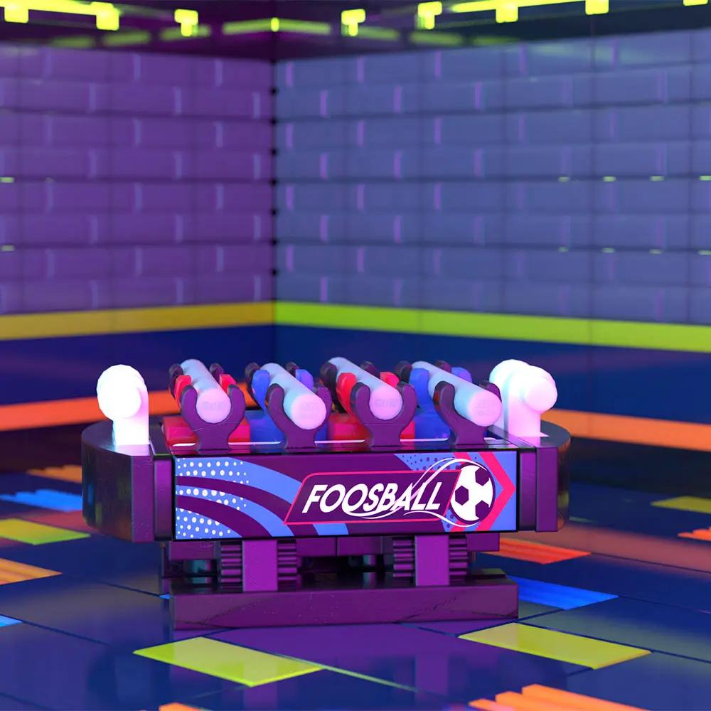 Foosball Table B3 Customs Arcade Building made using LEGO parts by B3 Customs