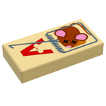 B3 Customs® Mouse Trap w/ Dead Mouse (1x2 Tile) made using LEGO part by B3 Customs