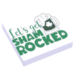 Let's Get Shamrocked St. Patrick's Day Custom Printed made with LEGO 2X2 Tile by B3 Customs