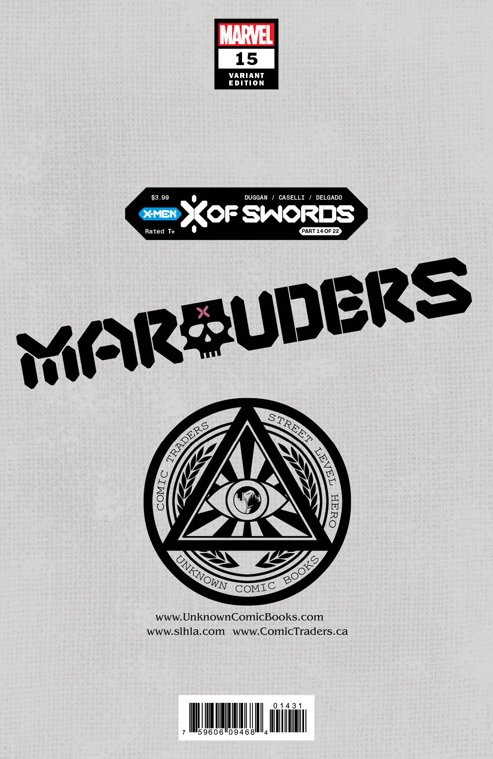 Marauders #15 Unknown Comic Dave Rapoza Exclusive Virgin Var Xos (11/11/2020) by Unknown Comic Books