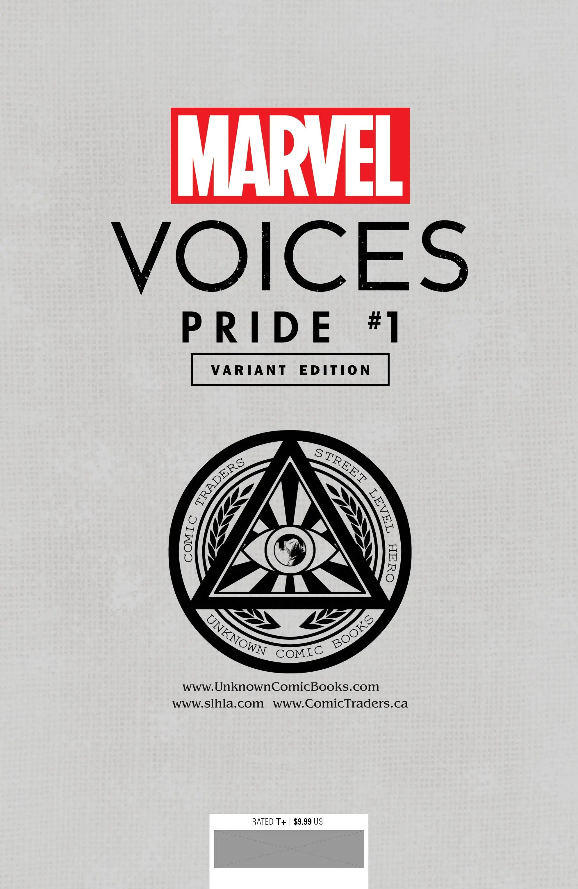 Marvels Voices Pride #1 Unknown Comics Tyler Kirkham Exclusive Var (06/23/2021) by Unknown Comic Books