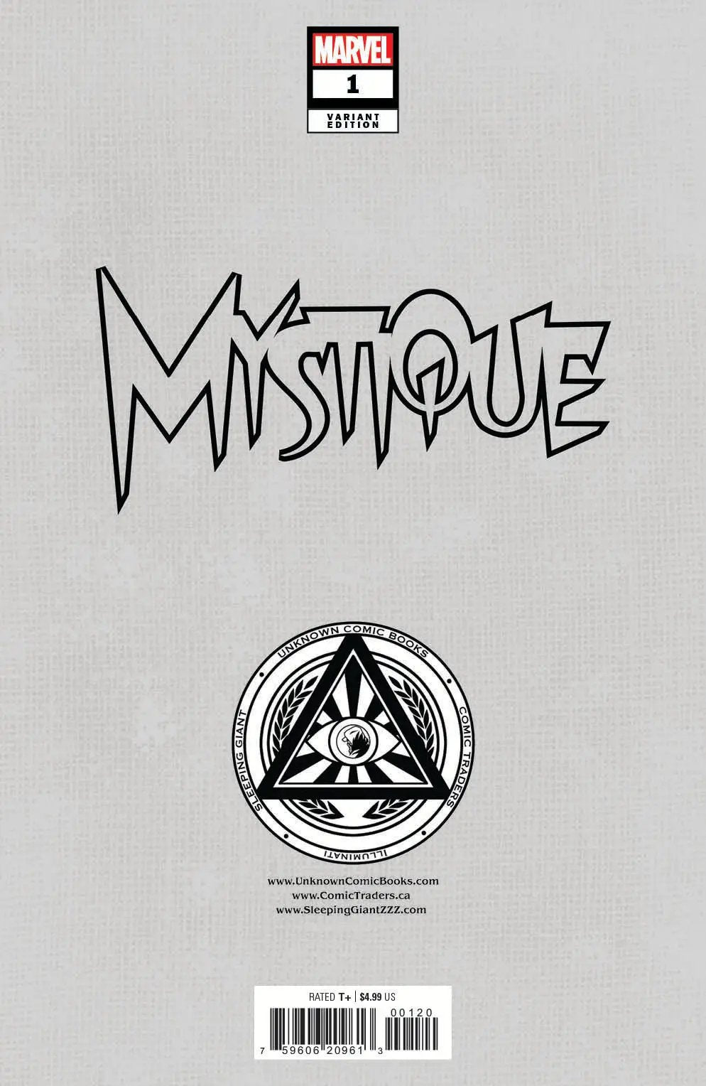 Mystique #1 Unknown Comics Kaare Andrews Connecting Cover Exclusive Var (10/16/2024) by Unknown Comic Books
