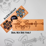 Barbarian | Engraved Dual Hex Dice Vault