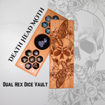 Death Head Moth | Engraved Dual Hex Dice Vault