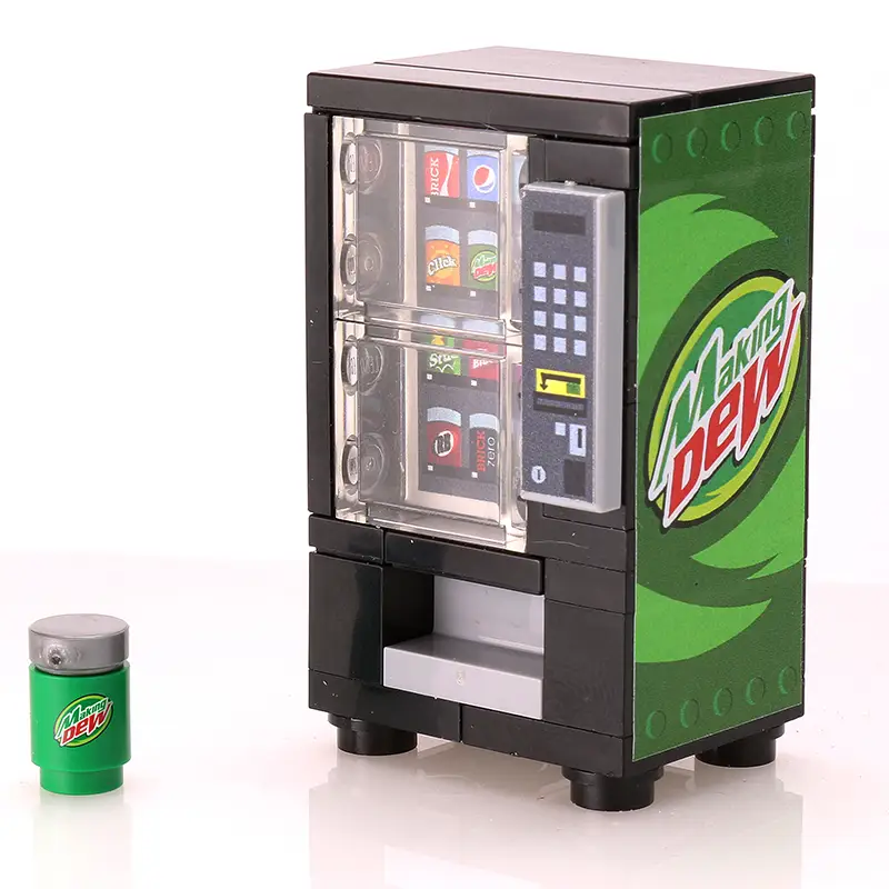 Making Dew - B3 Customs Soda Vending Machine made using LEGO parts by B3 Customs