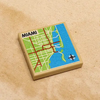 B3 Customs® Miami, FL USA Map (2x2 Tile) by B3 Customs
