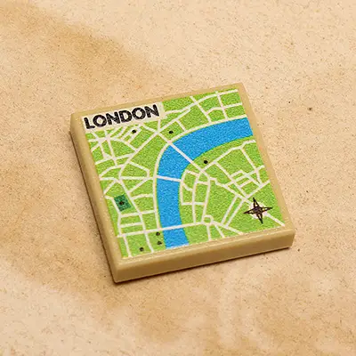 B3 Customs® London, England Map (2x2 Tile) by B3 Customs