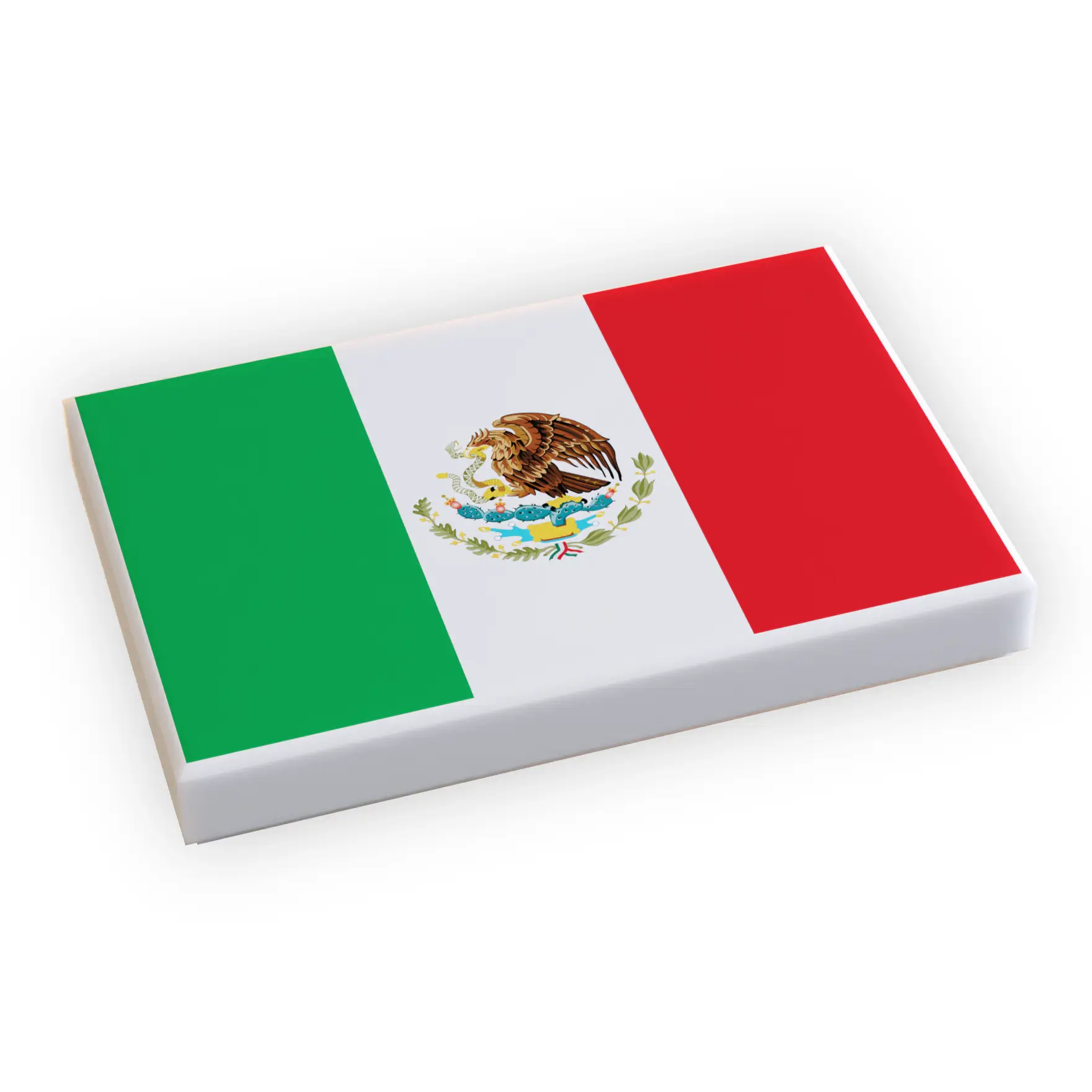 Mexico Flag (2x3 Tile) made using LEGO part by B3 Customs