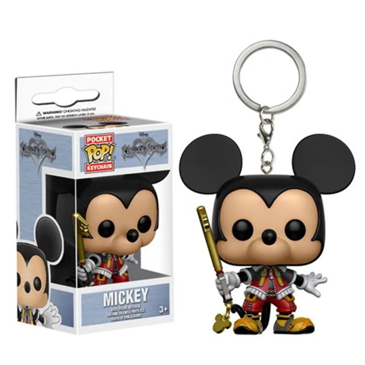 Pocket Pop! keychain featuring Mickey from Kingdom Hearts, collectible Disney character with detailed design and vibrant colors.