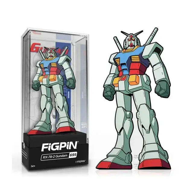 Gundam RX-78-2 enamel pin from Mobile Suit Gundam, featuring detailed design, ideal for fans and collectors of anime merchandise.