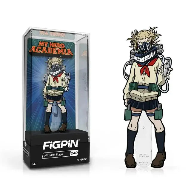 My Hero Academia enamel FiGPiN of Himiko Toga, character from the anime series, featuring detailed design and vibrant colors.