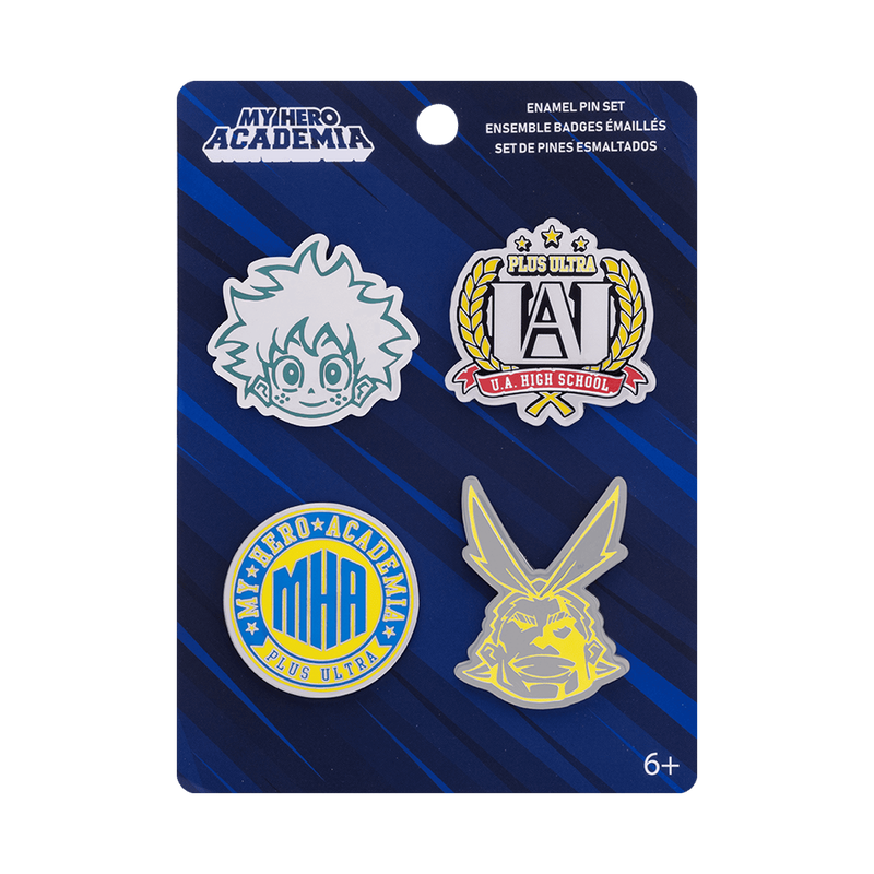 My Hero Academia 4-Pack Pin Set by THE MIGHTY HOBBY SHOP
