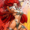RED SONJA 2023 #3 UNKNOWN COMICS ZHUO | SZERDY EXCLUSIVE NYCC BLOODY VIRGIN VAR (10/25/2023) by Unknown Comic Books