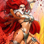 RED SONJA 2023 #3 UNKNOWN COMICS ZHUO | SZERDY EXCLUSIVE NYCC BLOODY VIRGIN VAR (10/25/2023) by Unknown Comic Books