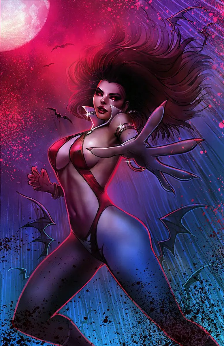 VAMPIRELLA DEAD FLOWERS #1 UNKNOWN COMICS ZHUO | SZERDY EXCLUSIVE NYCC BLOODY VIRGIN VAR (10/25/2023) by Unknown Comic Books