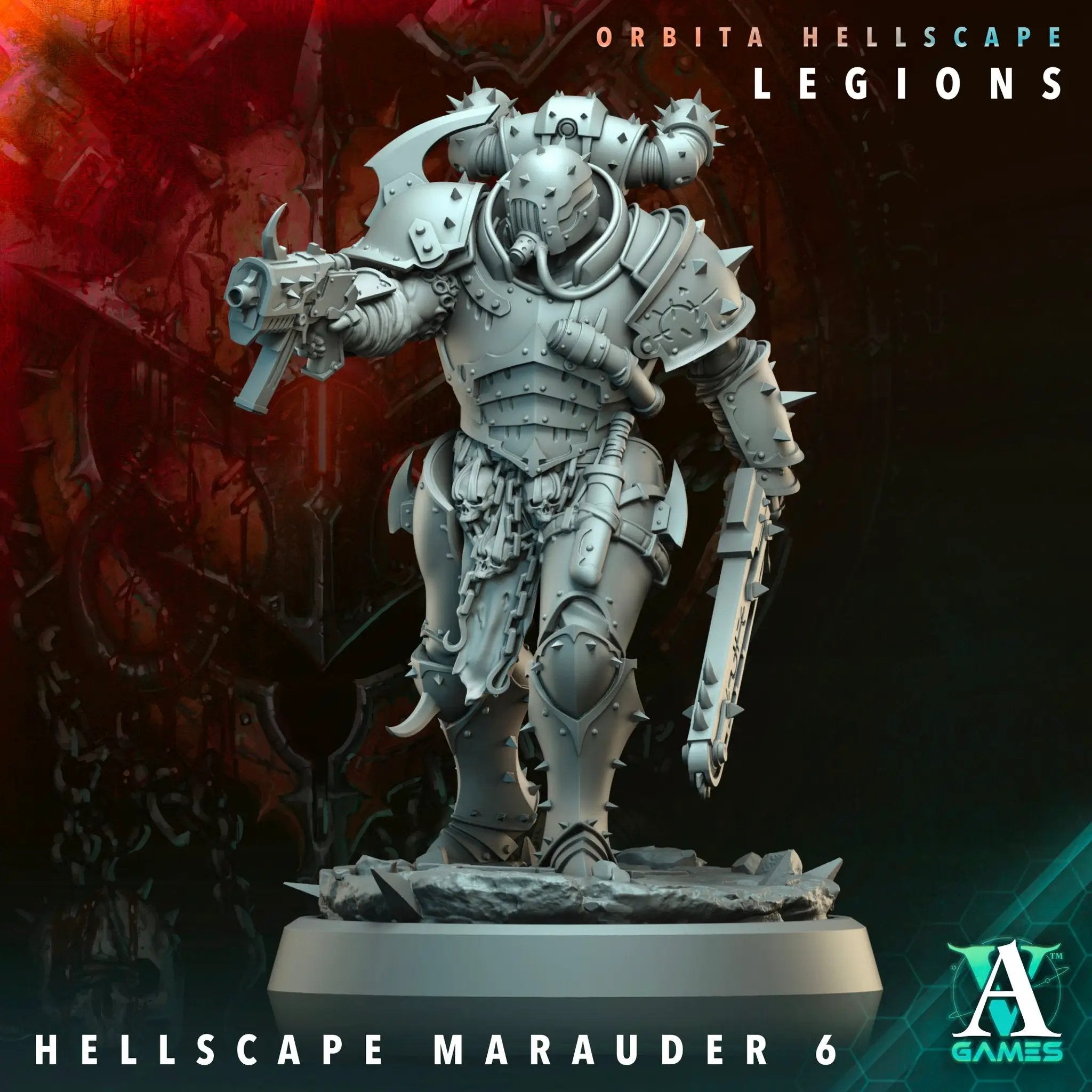 3D Printed Hellscape Marauder by Archvillain Games by Last Hope Miniatures