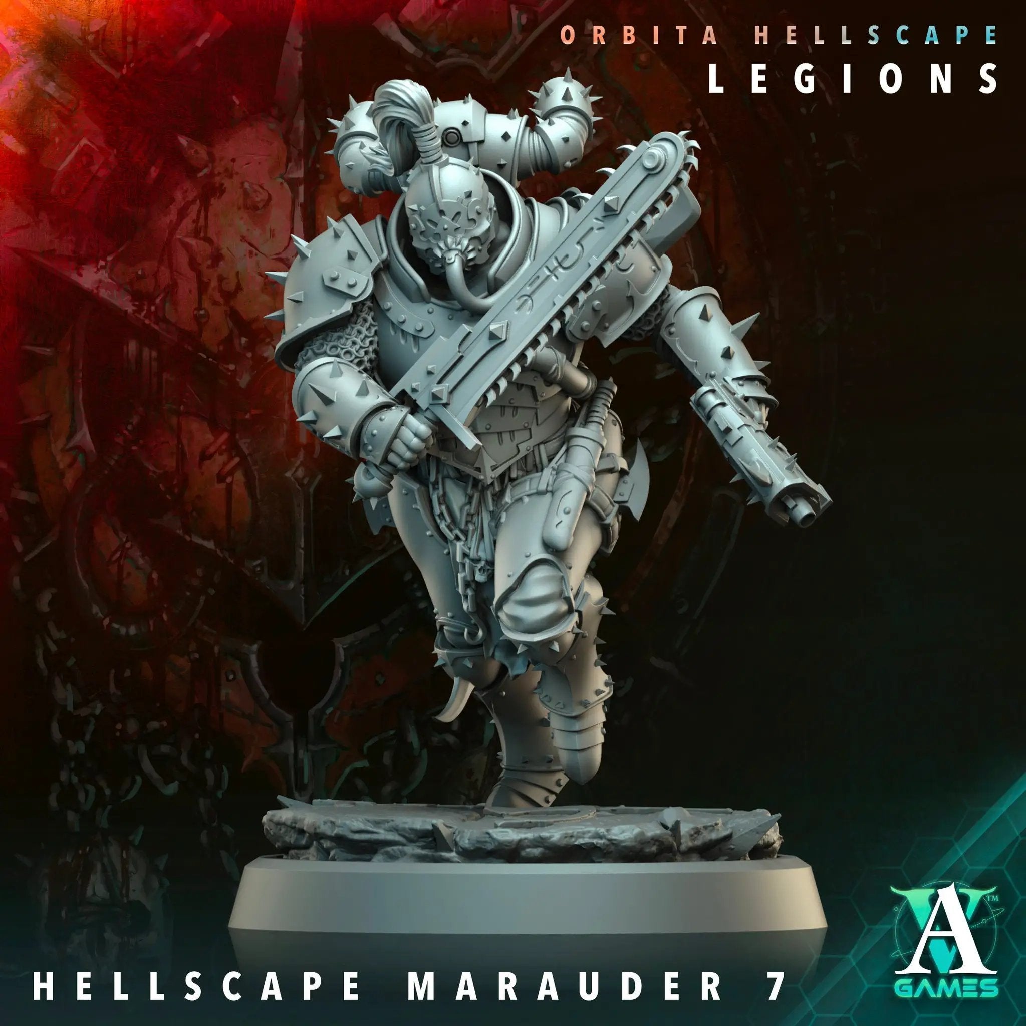 3D Printed Hellscape Marauder by Archvillain Games by Last Hope Miniatures