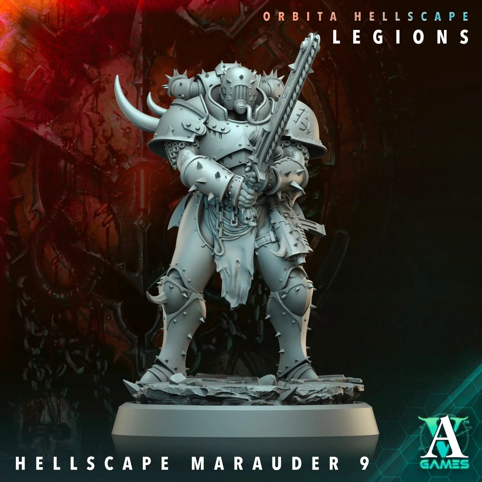 3D Printed Hellscape Marauder by Archvillain Games by Last Hope Miniatures