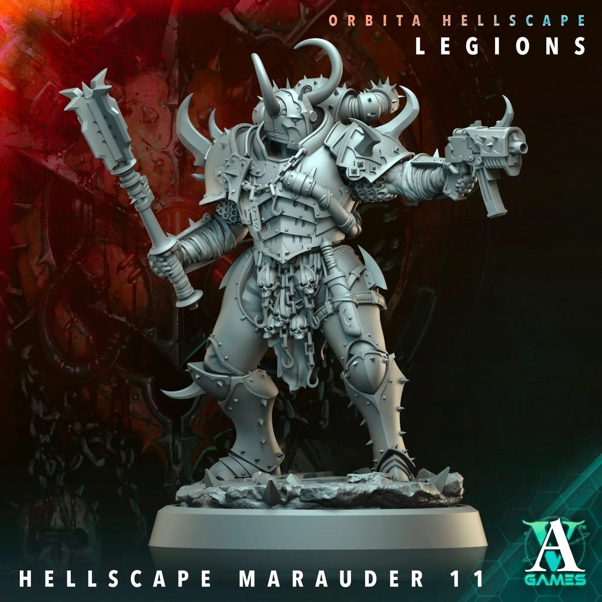 3D Printed Hellscape Marauder by Archvillain Games by Last Hope Miniatures