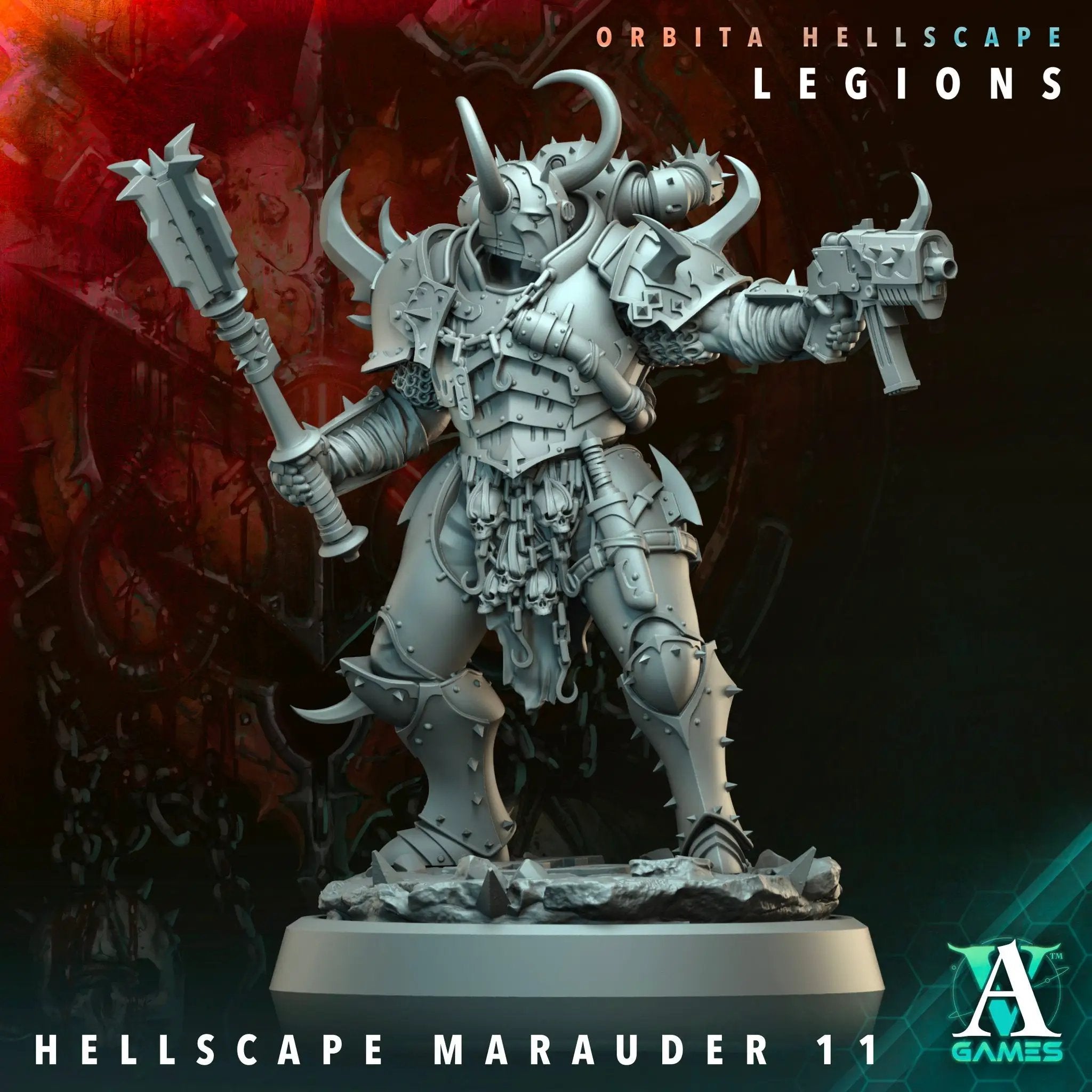 3D Printed Hellscape Marauder by Archvillain Games by Last Hope Miniatures
