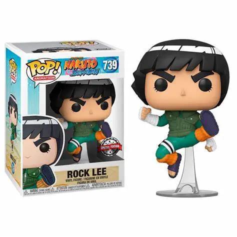 Rock Lee action figure from THE MIGHTY HOBBY SHOP featuring detailed costume and pose, ideal for Naruto anime fans.