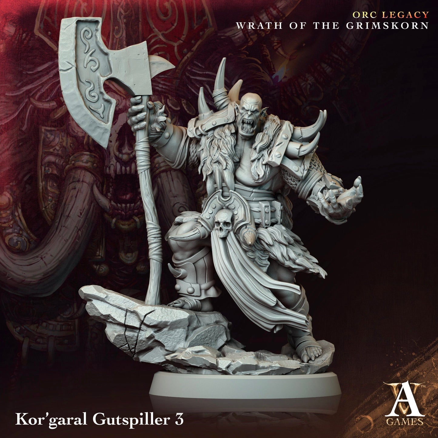 3D Printed Kor'Garal Gutspiller by Archvillain Games