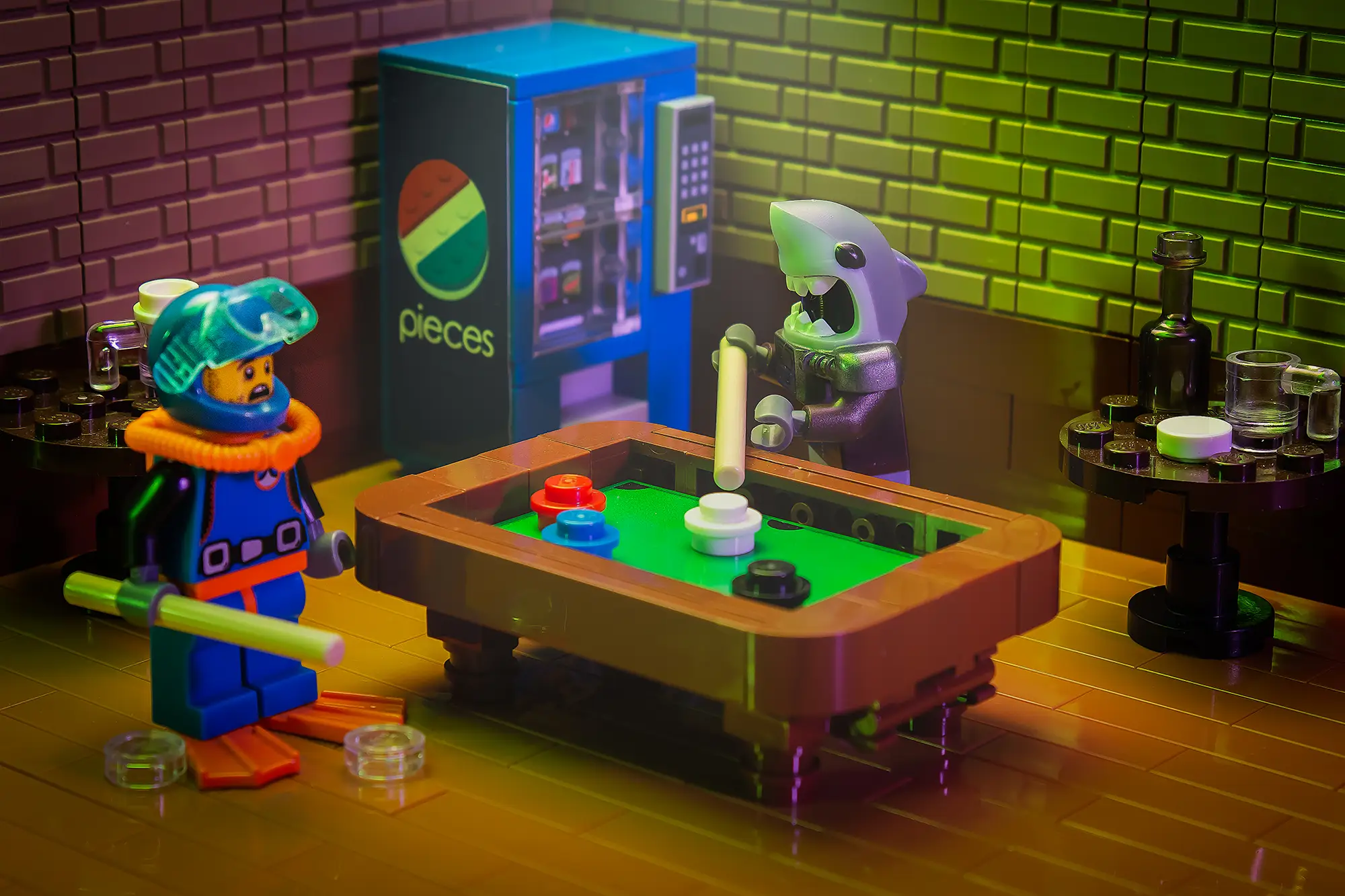 Pool Table Building Kit made from LEGO parts by B3 Customs