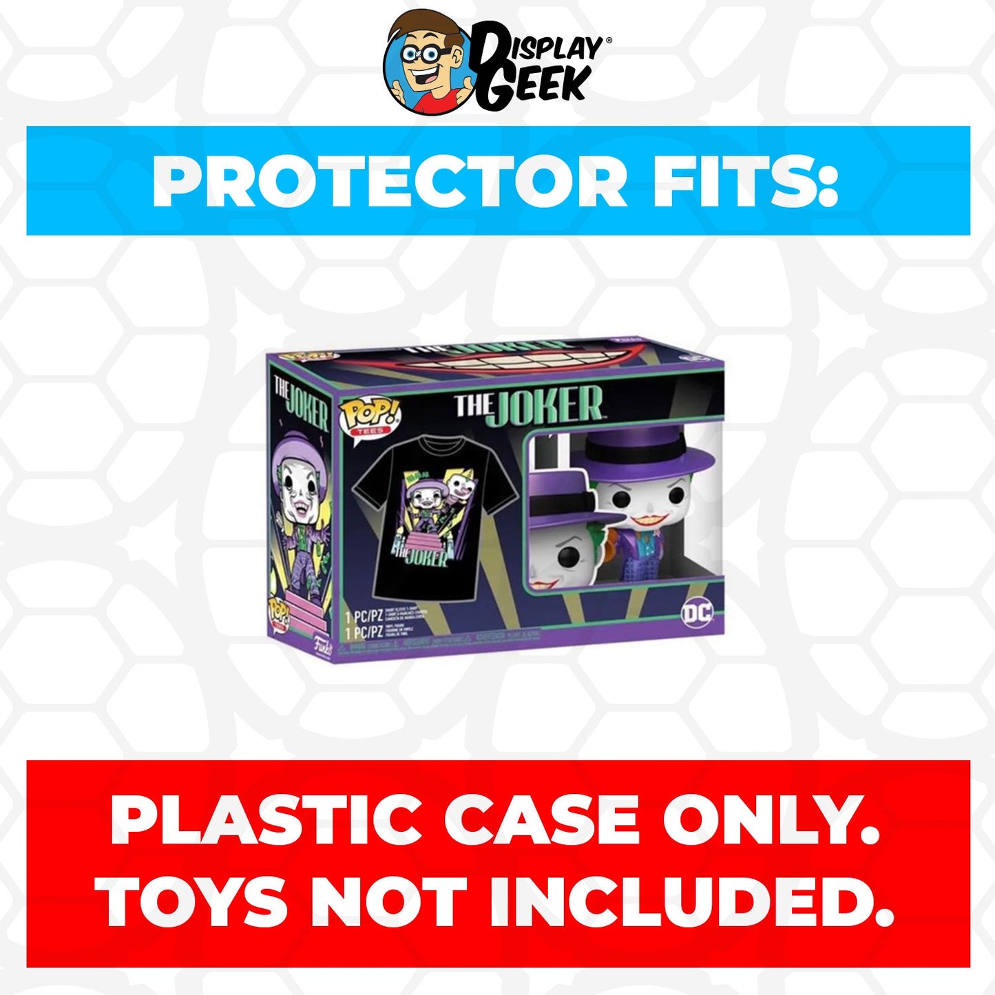 Pop Protector for Pop & Tee Joker with Megaphone 1989 Metallic #403 Funko Box
