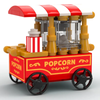 Popcorn Vending Cart Building Set made using LEGO parts by B3 Customs