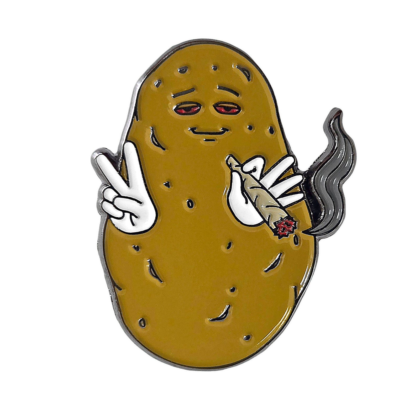 Kolorspun baked potato golf ball marker with black nickel finish, featuring a realistic potato design for golf accessories.