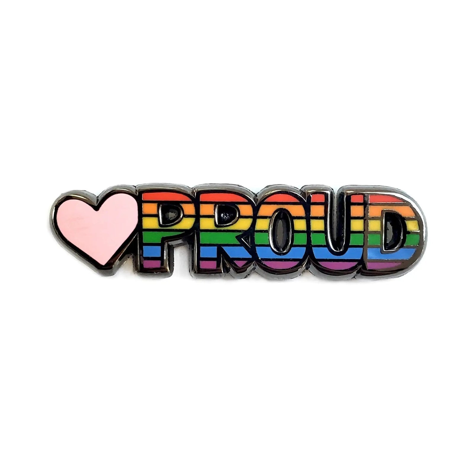 Kolorspun Proud Pin featuring a colorful, handcrafted enamel design on a metal pin for stylish accessories.