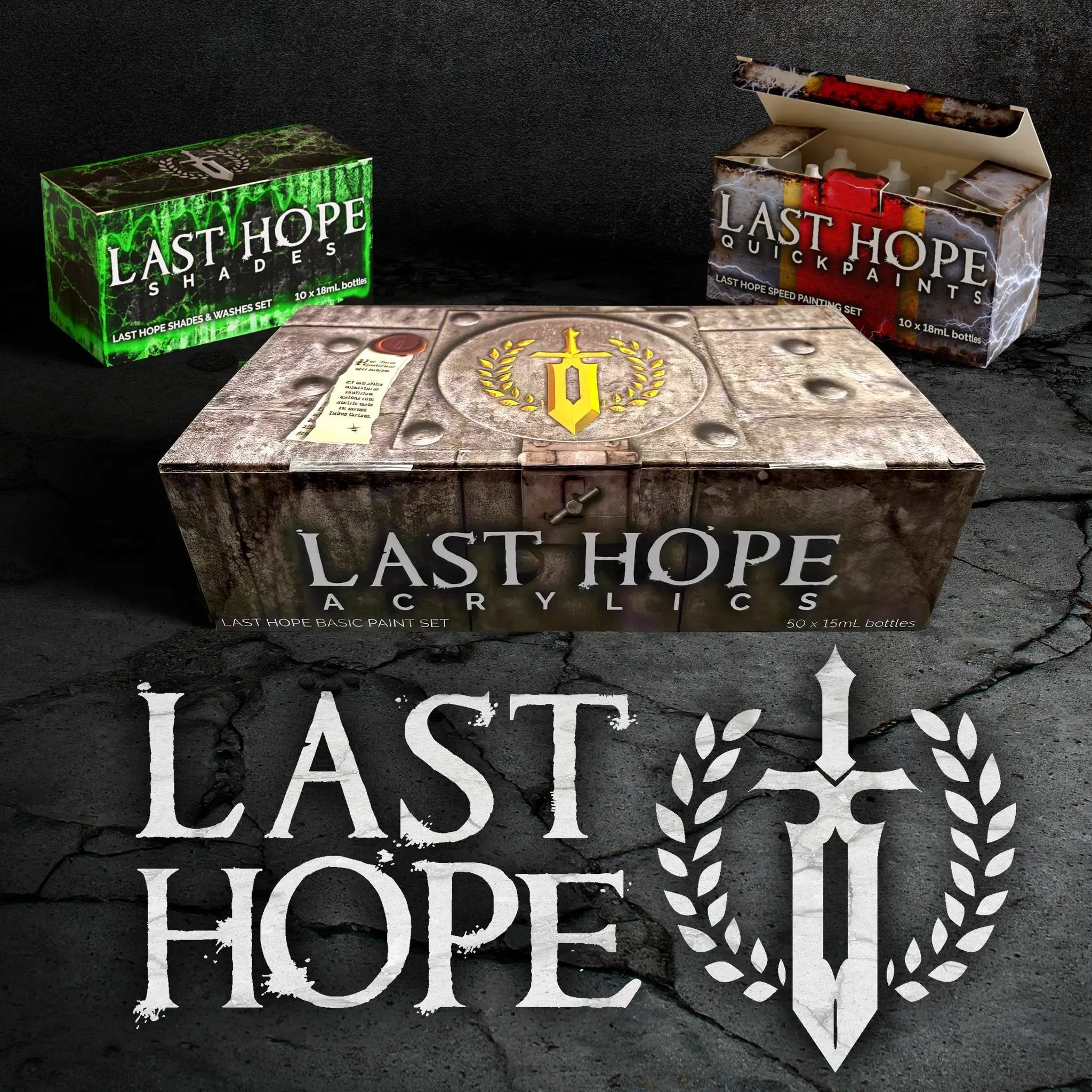 Acrylic Paint Set V2.0 for Wargame Miniatures - NEW FORMULA by Last Hope Miniatures