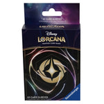 Disney Lorcana card sleeve featuring colorful artwork and branding, designed to protect collectible trading cards.