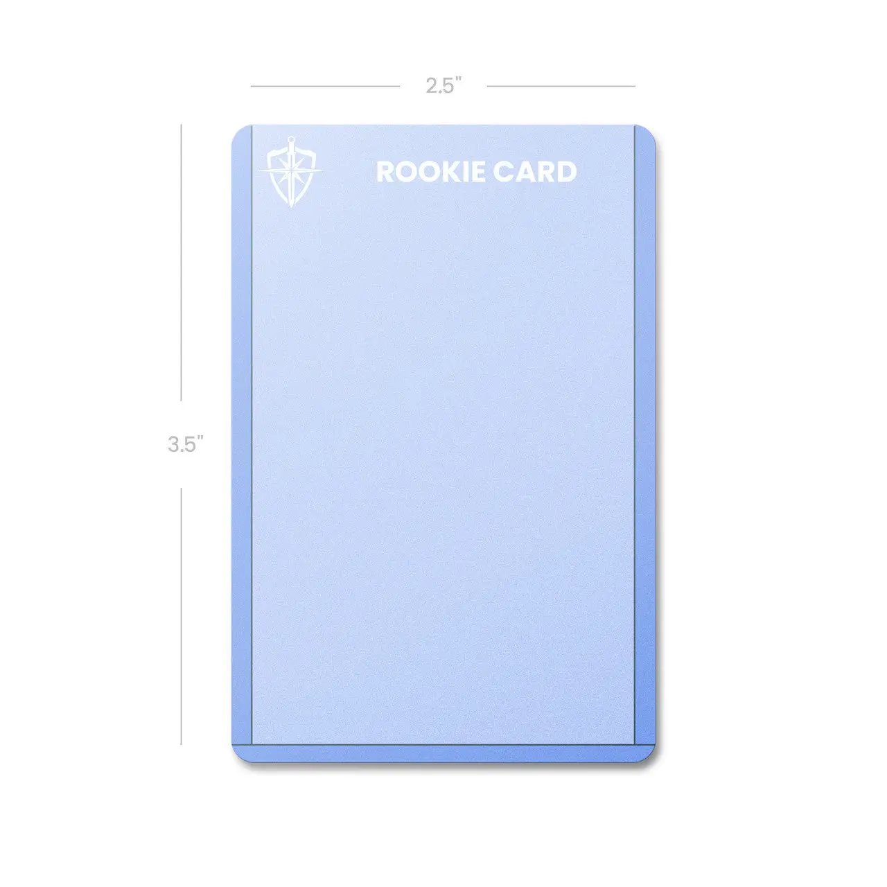 Clear sports top loader for rookie cards, 35pt thickness, by THE MIGHTY HOBBY SHOP, displaying a transparent plastic card holder.