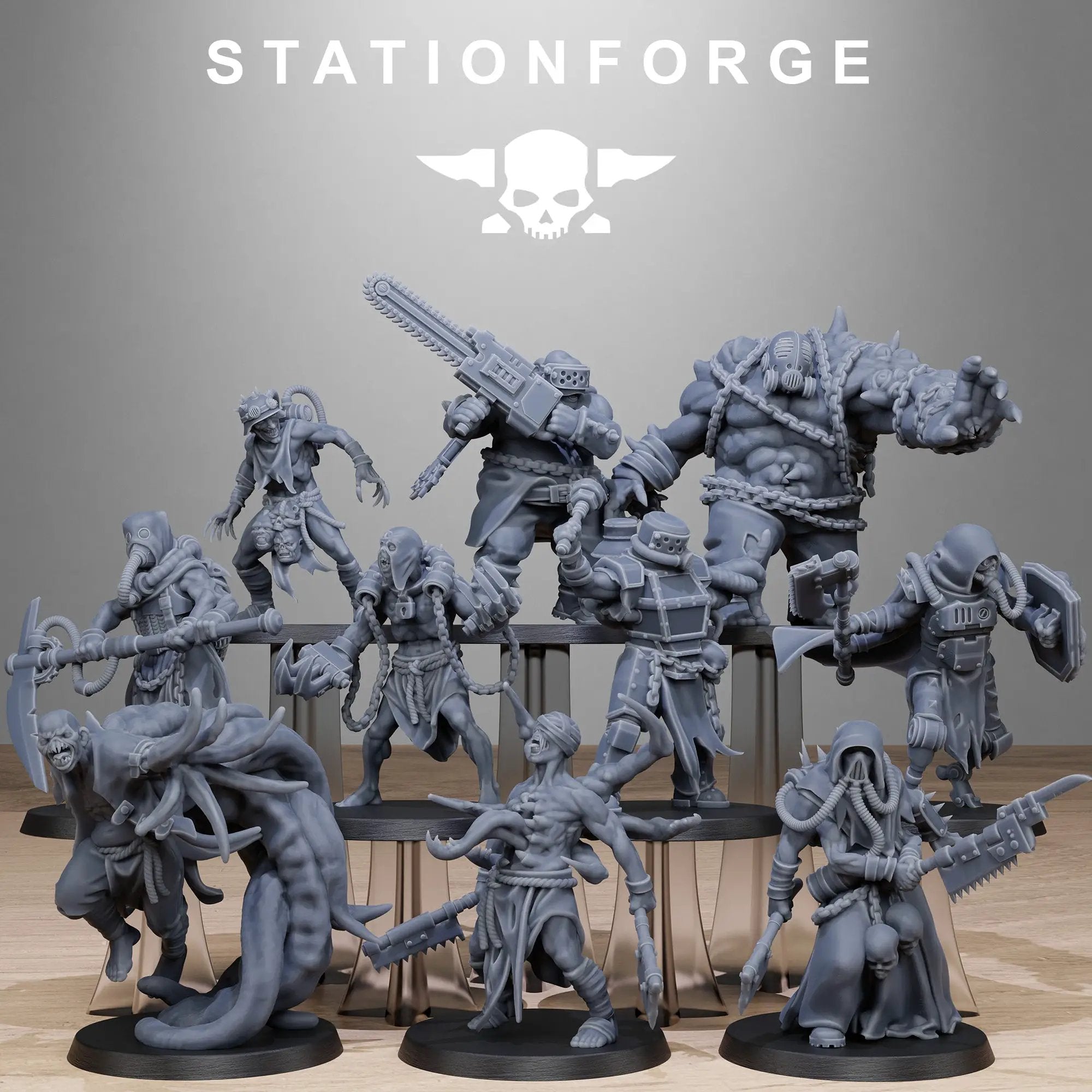 3D Printed Corrupted Guard Butchers by StationForge Miniatures by Last Hope Miniatures