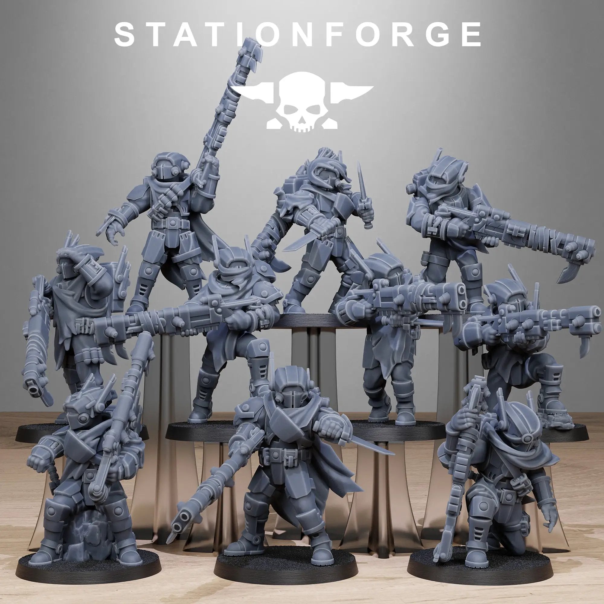 3D Printed Tarion Hunters x10 by StationForge Miniatures by Last Hope Miniatures