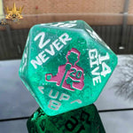 Rick Rolled 34mm D20 by DNDDICE.COM