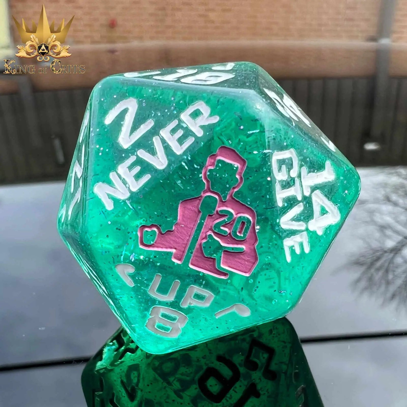 Rick Rolled 34mm D20 by DNDDICE.COM