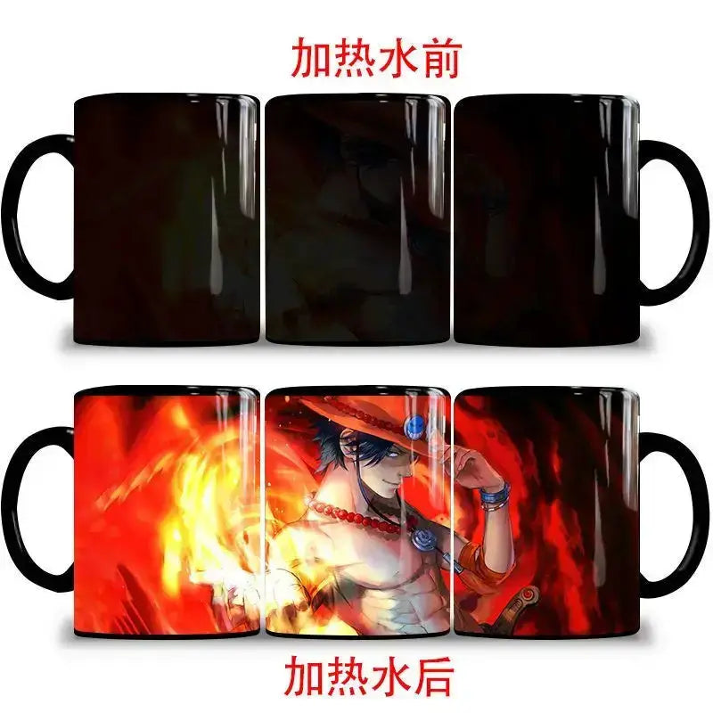 One Piece Color Changing Mug: Nika Luffy & Ace Magic Cup by Infinite Visibility
