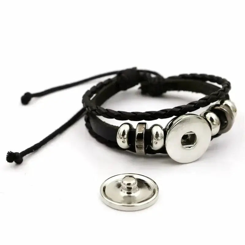 Demon Slayer Bracelet: Tanjiro & Nezuko Leather Charm by Infinite Visibility