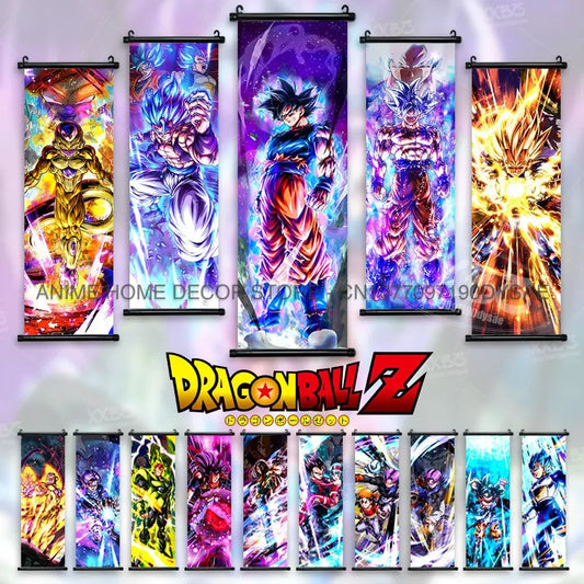 Dragon Ball Posters: Goku & Vegeta Hanging Scroll Wall Art